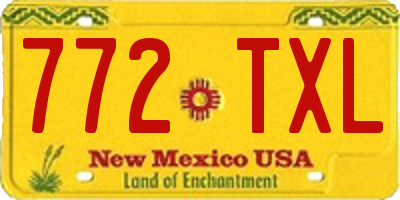 NM license plate 772TXL