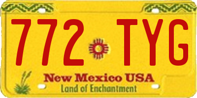 NM license plate 772TYG