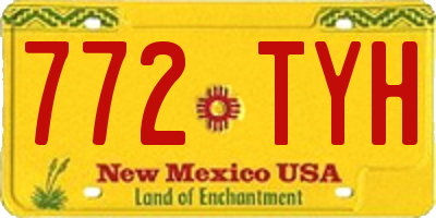 NM license plate 772TYH