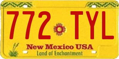 NM license plate 772TYL