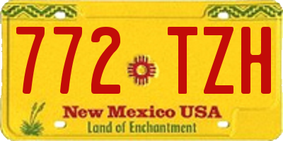 NM license plate 772TZH