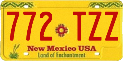 NM license plate 772TZZ