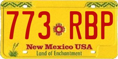 NM license plate 773RBP