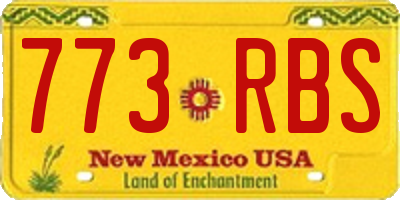 NM license plate 773RBS