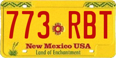 NM license plate 773RBT