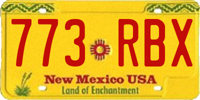 NM license plate 773RBX
