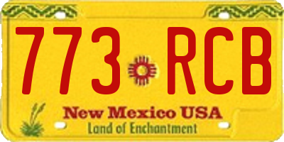 NM license plate 773RCB