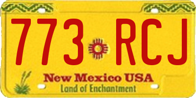 NM license plate 773RCJ