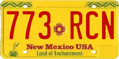 NM license plate 773RCN
