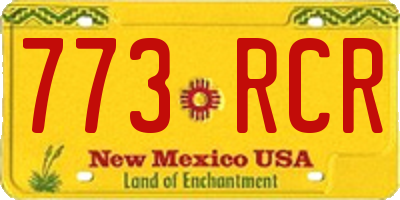 NM license plate 773RCR