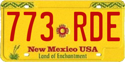 NM license plate 773RDE