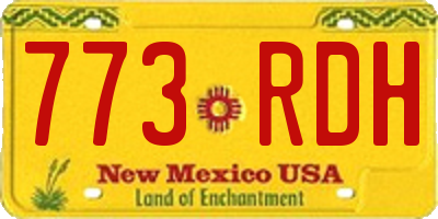 NM license plate 773RDH