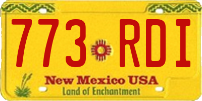 NM license plate 773RDI