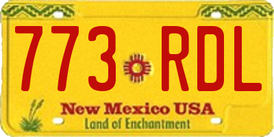 NM license plate 773RDL