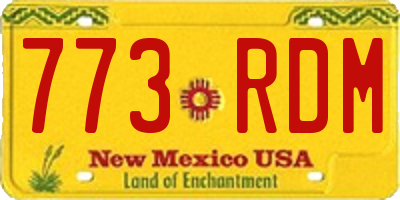 NM license plate 773RDM