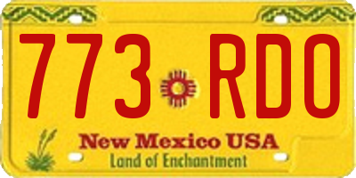 NM license plate 773RDO