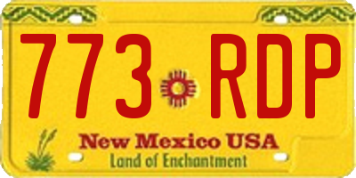 NM license plate 773RDP