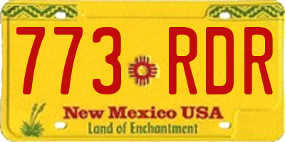 NM license plate 773RDR