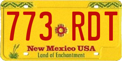 NM license plate 773RDT