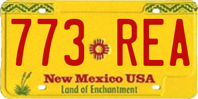 NM license plate 773REA