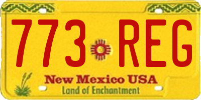 NM license plate 773REG