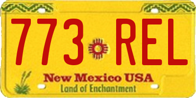 NM license plate 773REL