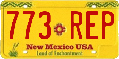 NM license plate 773REP