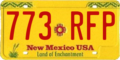 NM license plate 773RFP