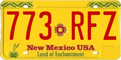 NM license plate 773RFZ