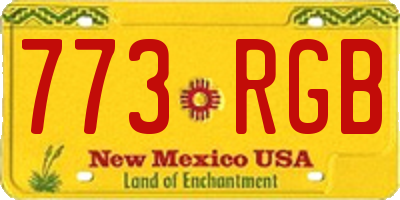 NM license plate 773RGB