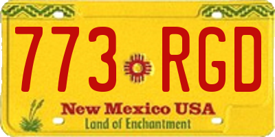 NM license plate 773RGD