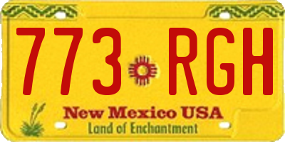 NM license plate 773RGH