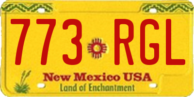 NM license plate 773RGL