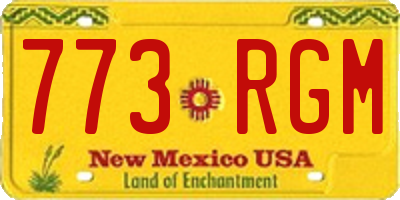 NM license plate 773RGM