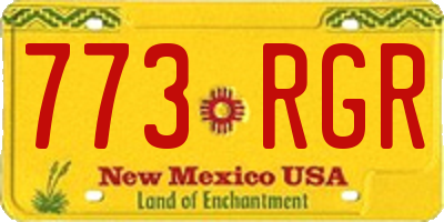 NM license plate 773RGR