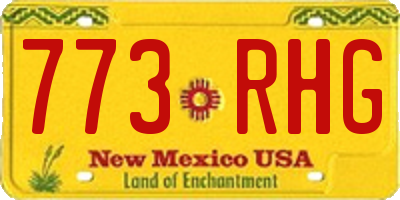 NM license plate 773RHG