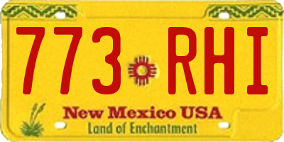 NM license plate 773RHI