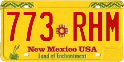NM license plate 773RHM