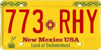 NM license plate 773RHY