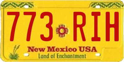 NM license plate 773RIH