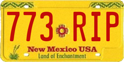 NM license plate 773RIP