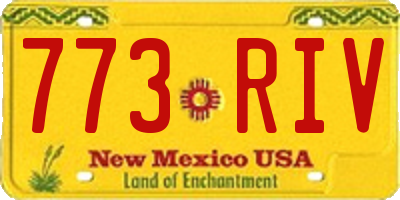 NM license plate 773RIV
