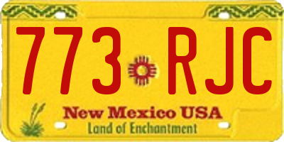 NM license plate 773RJC