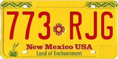 NM license plate 773RJG