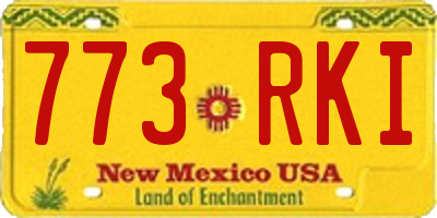 NM license plate 773RKI
