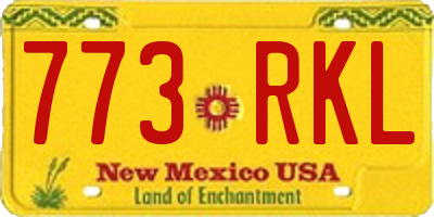 NM license plate 773RKL