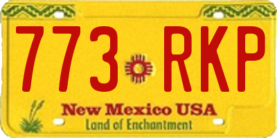 NM license plate 773RKP