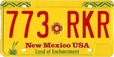 NM license plate 773RKR
