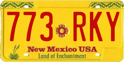 NM license plate 773RKY