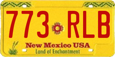 NM license plate 773RLB